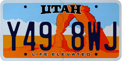 UT license plate Y498WJ