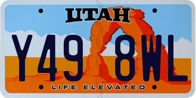 UT license plate Y498WL