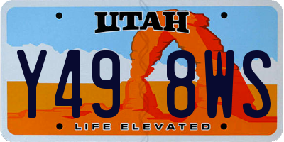 UT license plate Y498WS