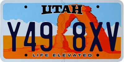 UT license plate Y498XV