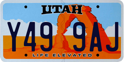 UT license plate Y499AJ