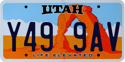 UT license plate Y499AV