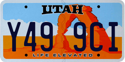 UT license plate Y499CI