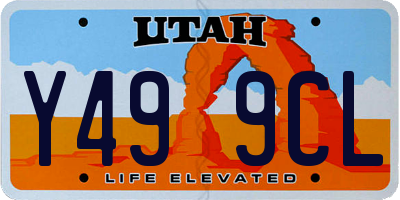 UT license plate Y499CL