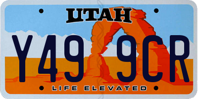 UT license plate Y499CR