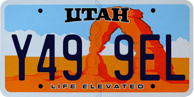 UT license plate Y499EL
