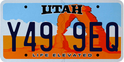 UT license plate Y499EQ