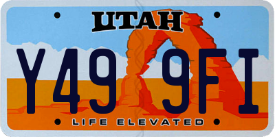 UT license plate Y499FI