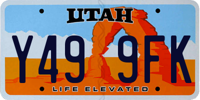 UT license plate Y499FK