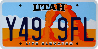 UT license plate Y499FL