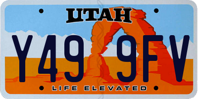 UT license plate Y499FV