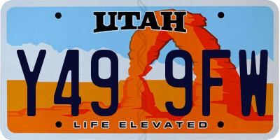 UT license plate Y499FW