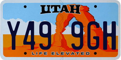 UT license plate Y499GH