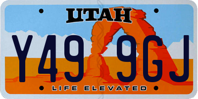 UT license plate Y499GJ