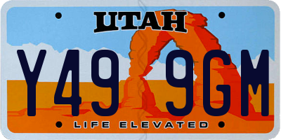 UT license plate Y499GM
