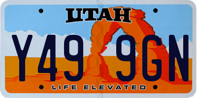 UT license plate Y499GN