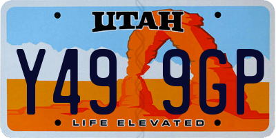 UT license plate Y499GP