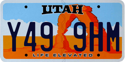 UT license plate Y499HM
