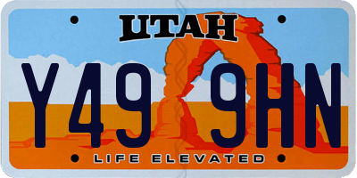 UT license plate Y499HN