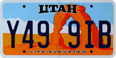 UT license plate Y499IB