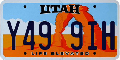 UT license plate Y499IH