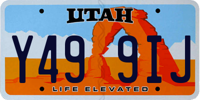 UT license plate Y499IJ