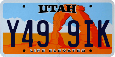 UT license plate Y499IK