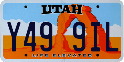 UT license plate Y499IL