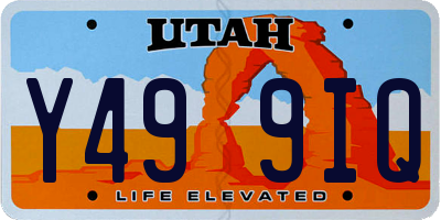 UT license plate Y499IQ
