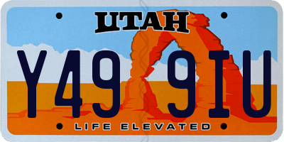 UT license plate Y499IU