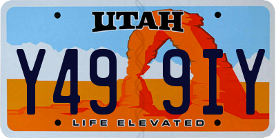 UT license plate Y499IY