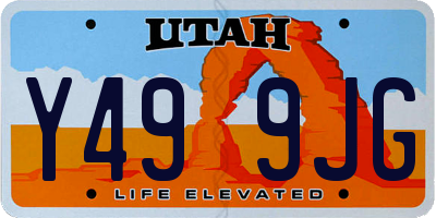 UT license plate Y499JG