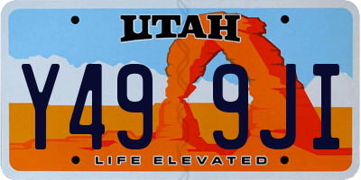 UT license plate Y499JI