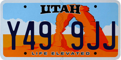 UT license plate Y499JJ