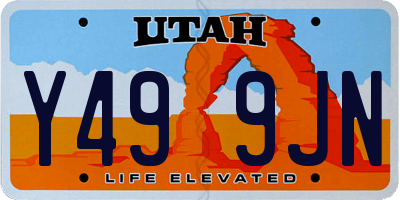 UT license plate Y499JN