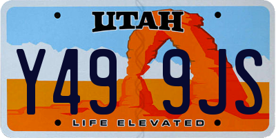 UT license plate Y499JS
