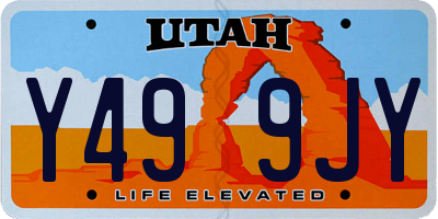 UT license plate Y499JY