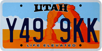 UT license plate Y499KK