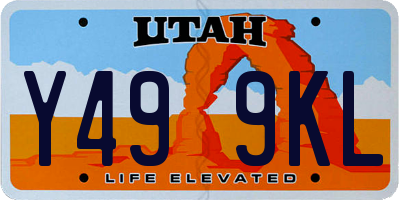 UT license plate Y499KL