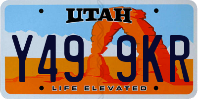 UT license plate Y499KR