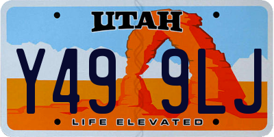 UT license plate Y499LJ