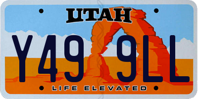 UT license plate Y499LL