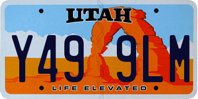 UT license plate Y499LM