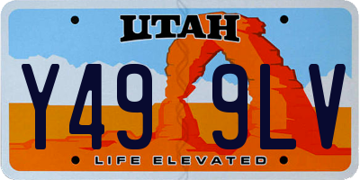 UT license plate Y499LV