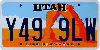 UT license plate Y499LW