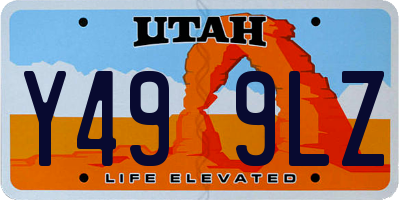 UT license plate Y499LZ
