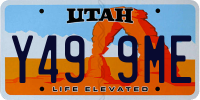 UT license plate Y499ME
