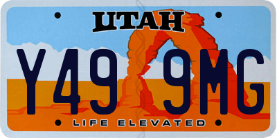 UT license plate Y499MG