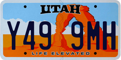 UT license plate Y499MH