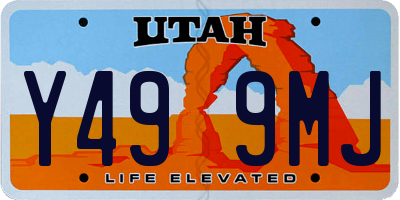UT license plate Y499MJ